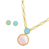 CONJUNTO ELEGANCE DOURADO DUAS PEDRAS CABOCHÃO